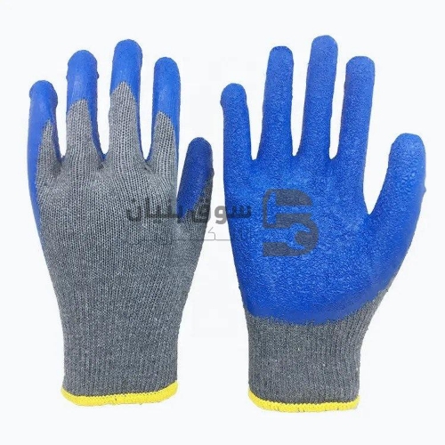 Picture of Latex Blue Coated  Gloves