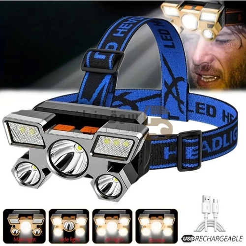 Picture of 5 LED USB Rechargeable Head light lamb