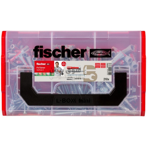 صورة Fischer FIXTAINER DUOPOWER S DUOPOWER Plug + Screws Various Sizes 210pcs